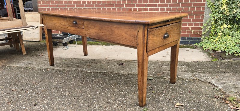 Outstanding French Cherry wood Farmhouse Ktchen Refrectory Dining Table - Image 13