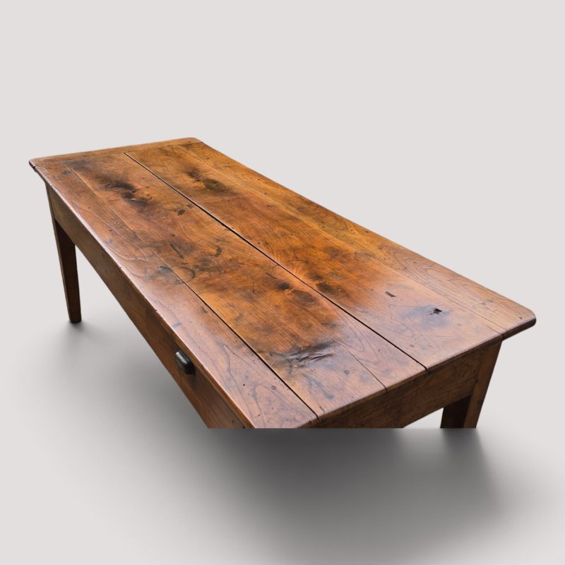 Outstanding French Cherry wood Farmhouse Ktchen Refrectory Dining Table - Image 3
