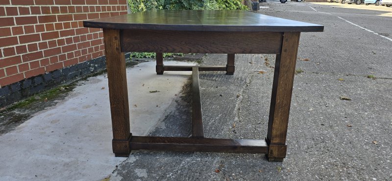 French Oak Farmhouse Refrectory Kitchen Dining Table - Image 3