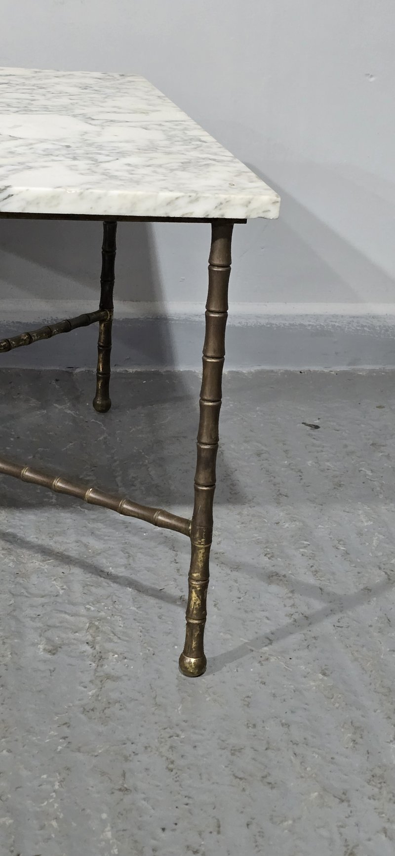 Super French Gilt Brass and Marble Coffee Table - Image 4