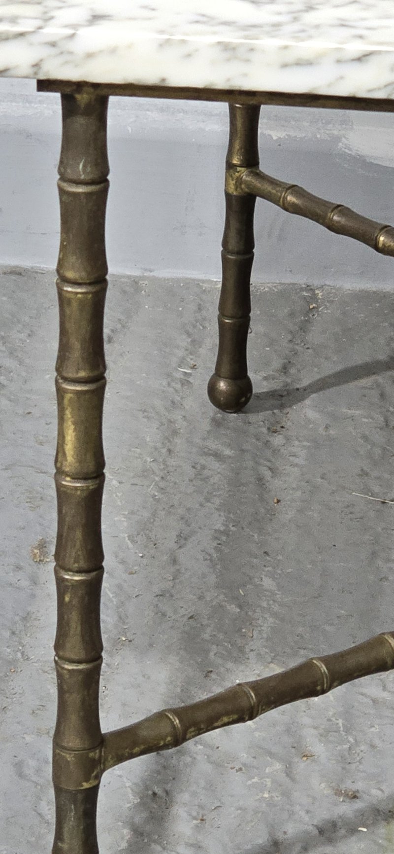 Super French Gilt Brass and Marble Coffee Table - Image 8