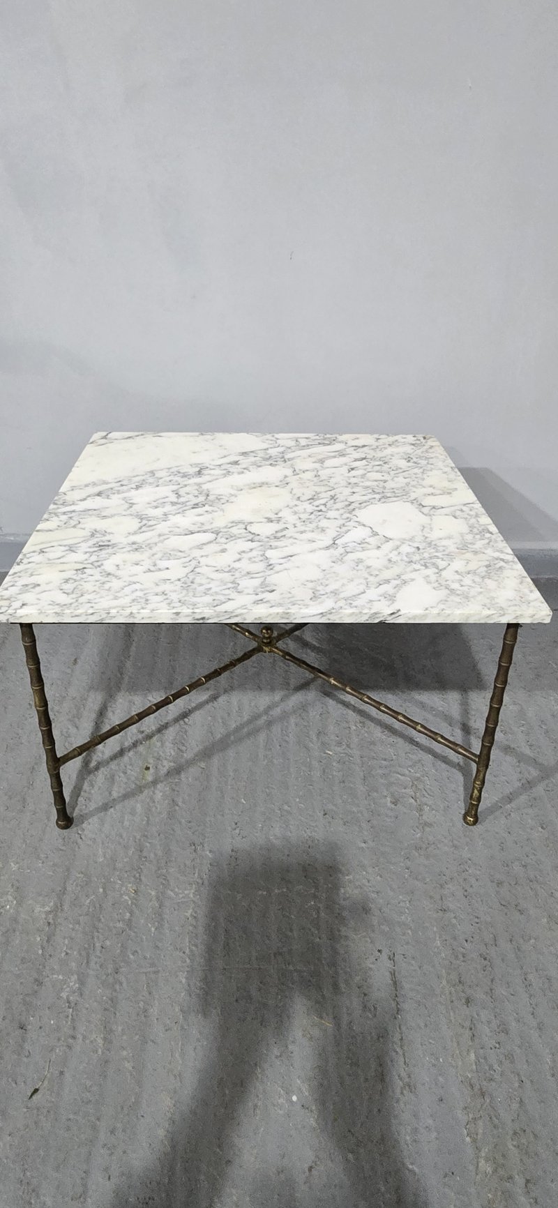 Super French Gilt Brass and Marble Coffee Table - Image 11