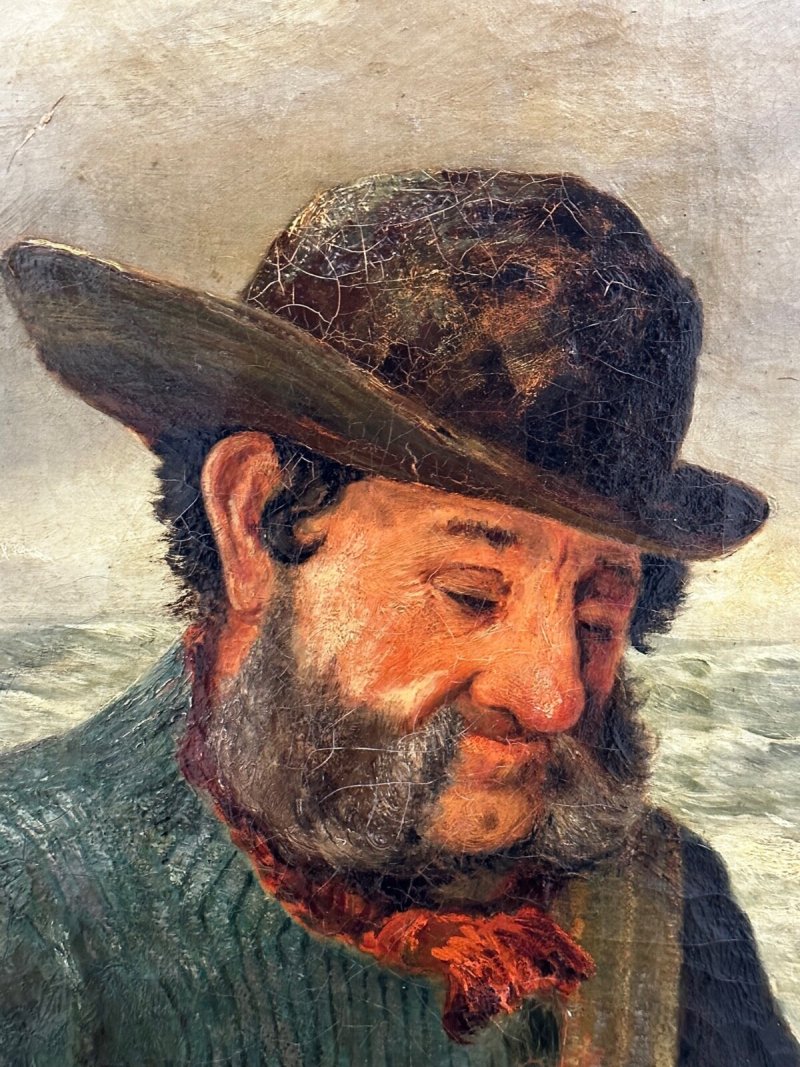 Richard Harry Carter (1839–1911) Signed Victorian Cornish Fisherman Original Marine Oil Painting - Image 17
