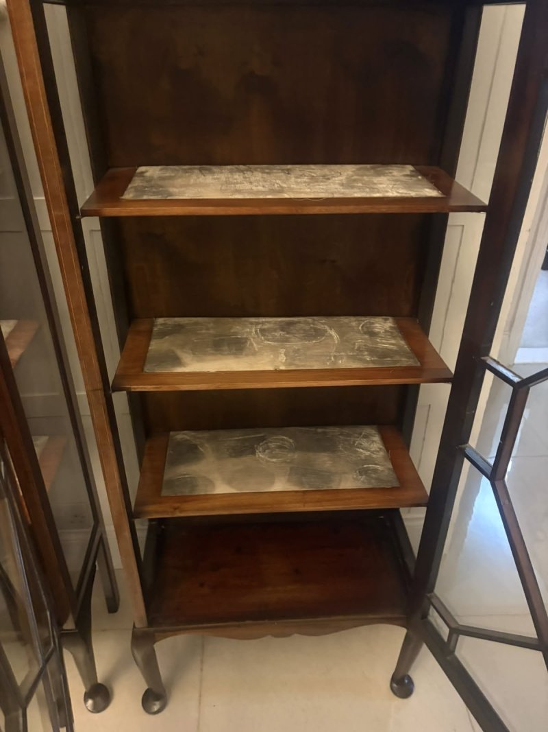 Pair of Antique Edwardian Mahogany Astragal Glazed Display Cabinets - Image 10