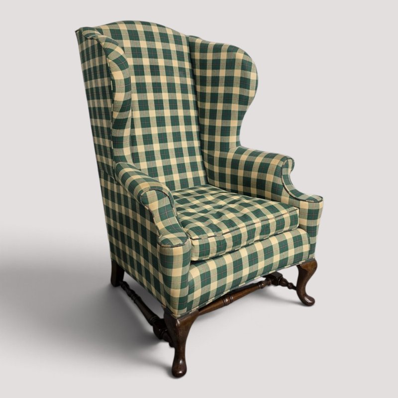 Very Good Oak Framed Wing Armchair