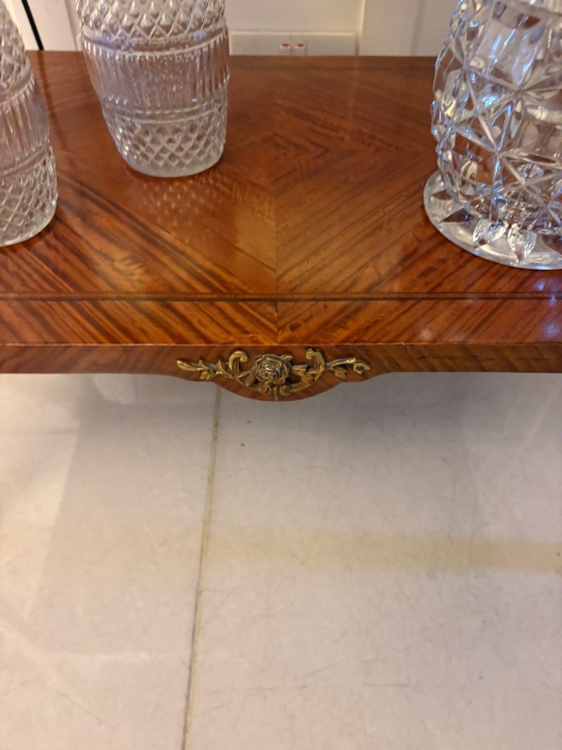 Antique French Napoleon III Satinwood Marquetry Bijouterie Display/Lamp Table - Image 7