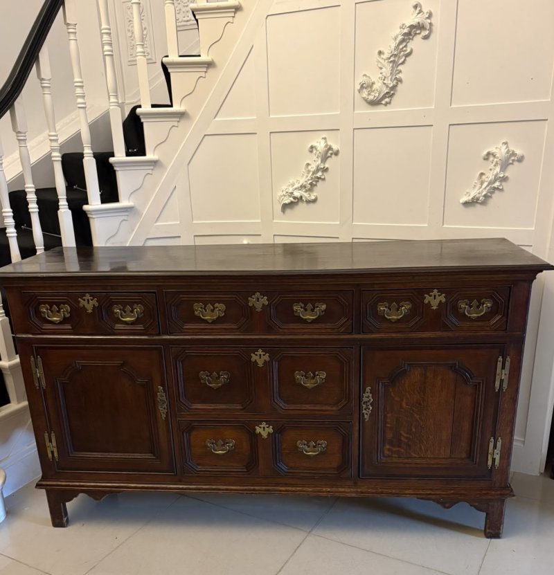 Antique Georgian Oak Dresser Base or Sideboard