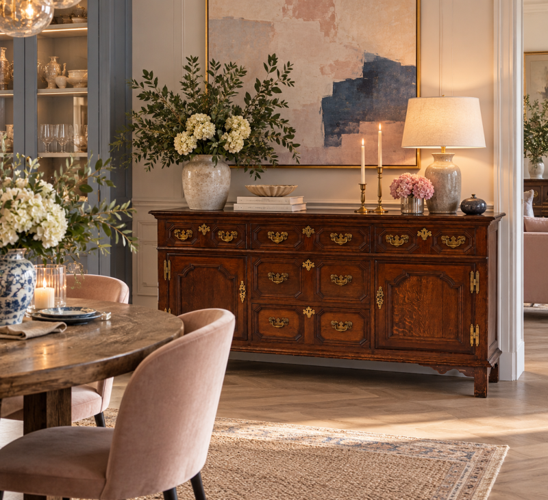 Antique Georgian Oak Dresser Base or Sideboard - Image 2