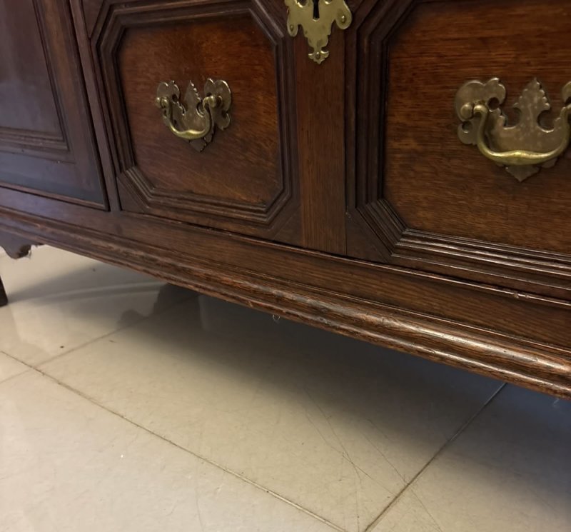 Antique Georgian Oak Dresser Base or Sideboard - Image 9