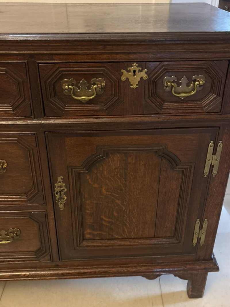 Antique Georgian Oak Dresser Base or Sideboard - Image 14