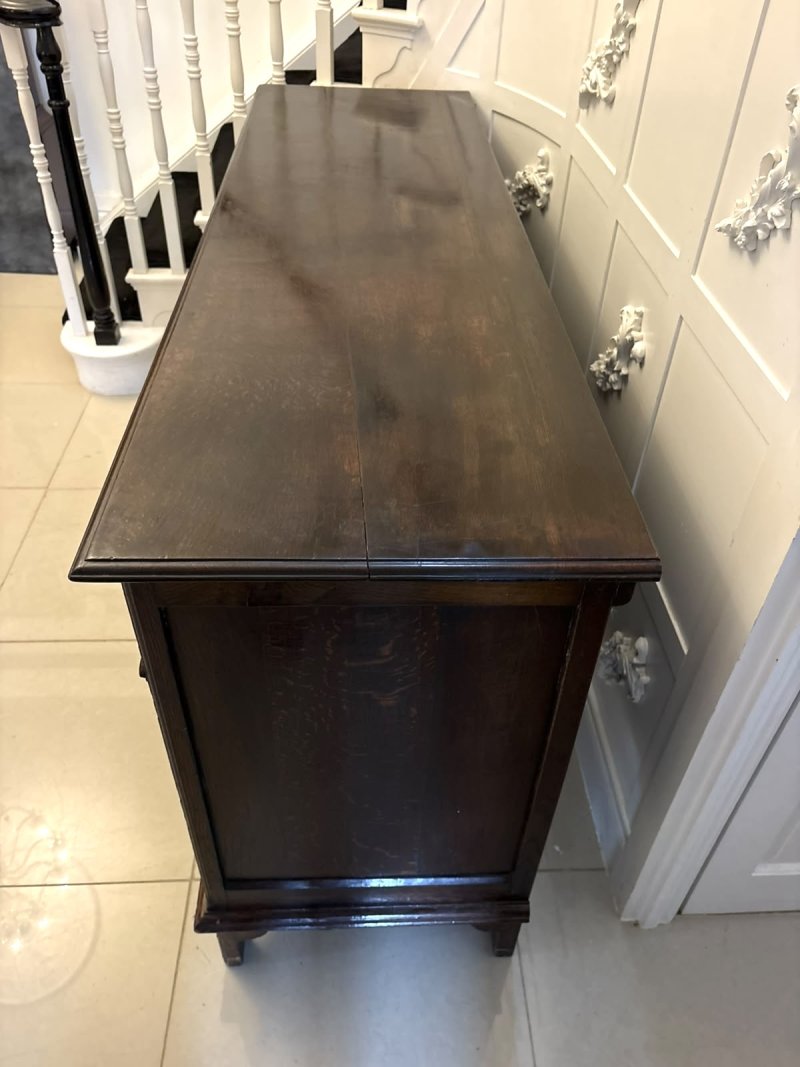 Antique Georgian Oak Dresser Base or Sideboard - Image 13