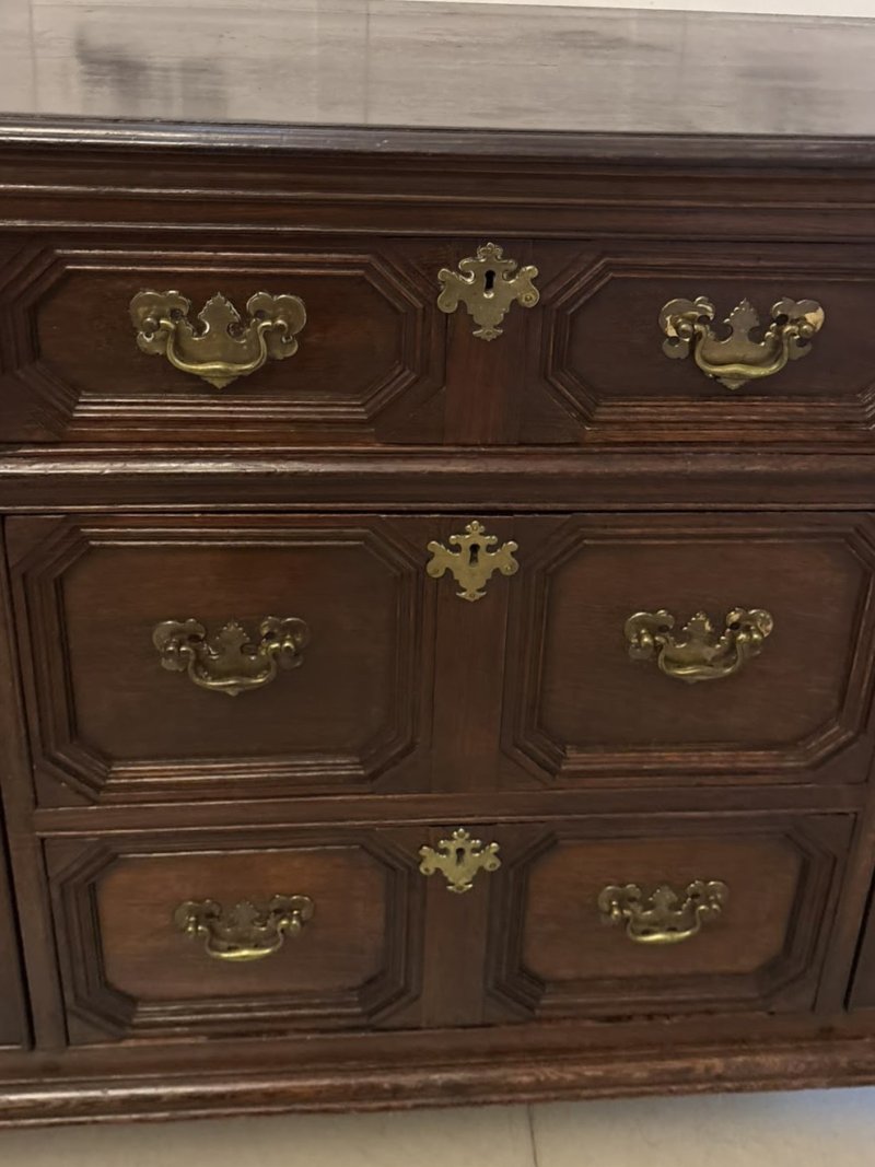 Antique Georgian Oak Dresser Base or Sideboard - Image 10