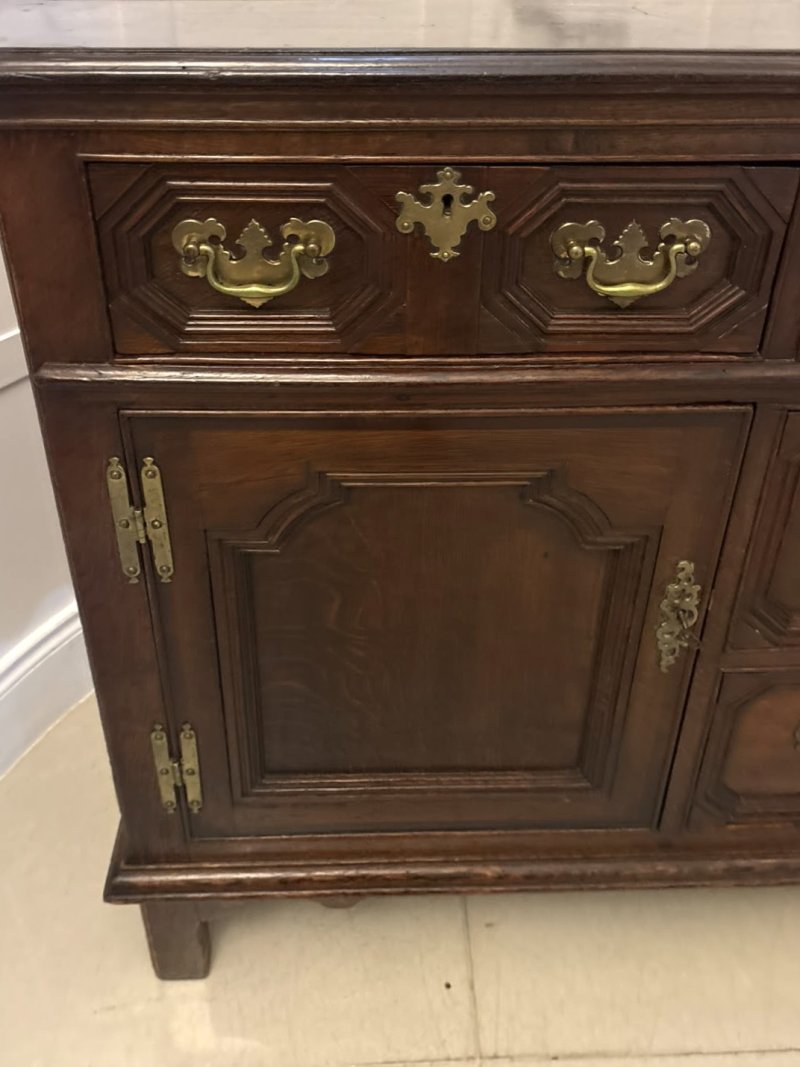 Antique Georgian Oak Dresser Base or Sideboard - Image 15