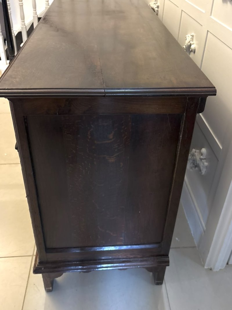 Antique Georgian Oak Dresser Base or Sideboard - Image 11