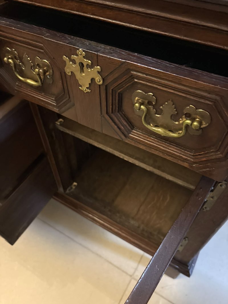 Antique Georgian Oak Dresser Base or Sideboard - Image 12