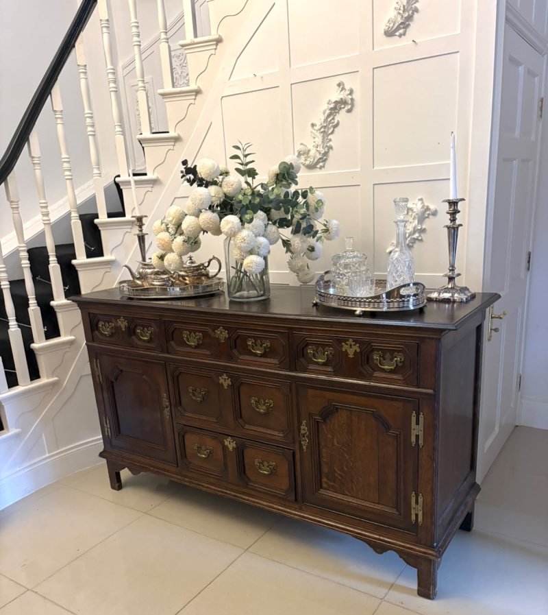Antique Georgian Oak Dresser Base or Sideboard - Image 6