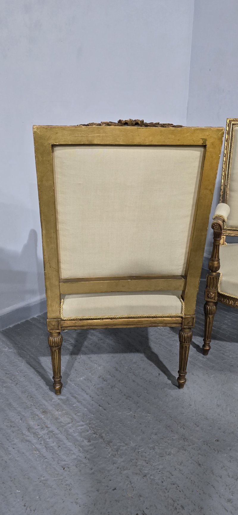 Super Quality Pair French Gilt Open Armchairs - Image 9