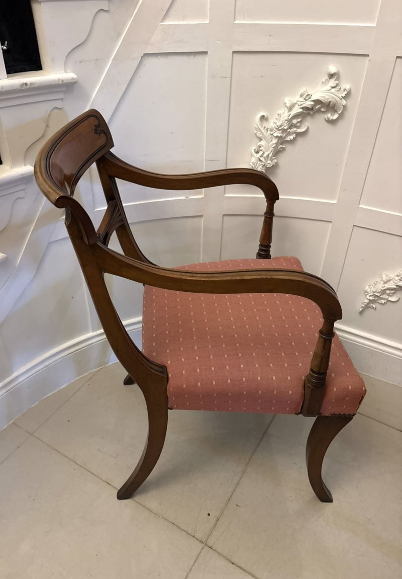 Antique Mahogany Set of Eight Dining Chairs Including Two Carvers - Image 11