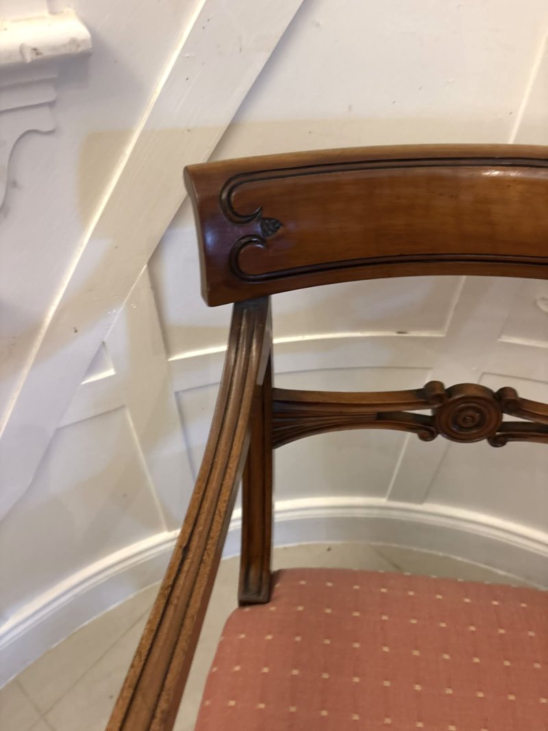 Antique Mahogany Set of Eight Dining Chairs Including Two Carvers - Image 7