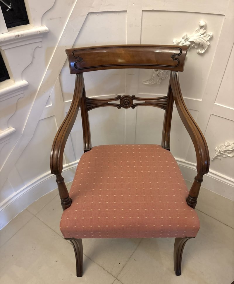 Antique Mahogany Set of Eight Dining Chairs Including Two Carvers - Image 19