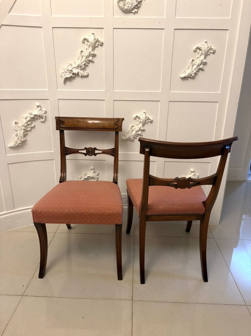 Antique Mahogany Set of Eight Dining Chairs Including Two Carvers - Image 2