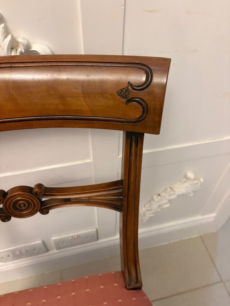 Antique Mahogany Set of Eight Dining Chairs Including Two Carvers - Image 4