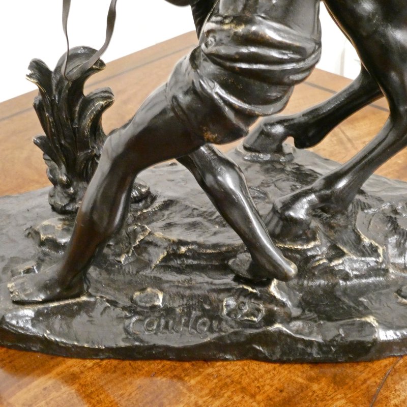 Pair of French 19th Century Bronze Marly Horses After Coustou - Image 6