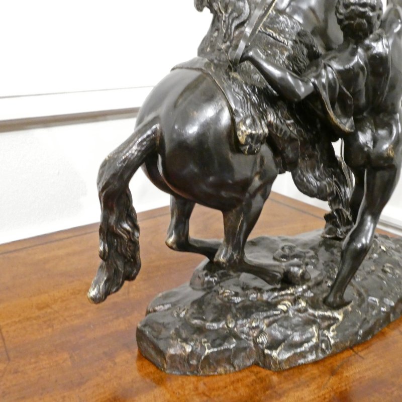 Pair of French 19th Century Bronze Marly Horses After Coustou - Image 10