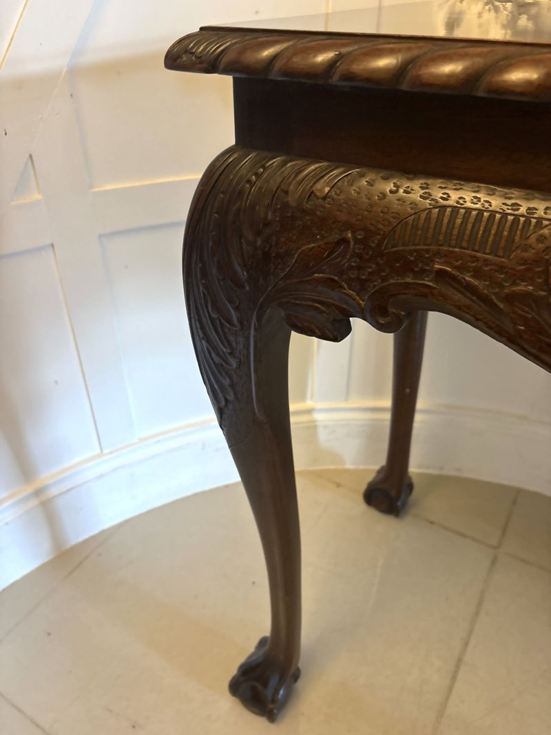 Antique Victorian Carved Mahogany Console Hall Table - Image 14