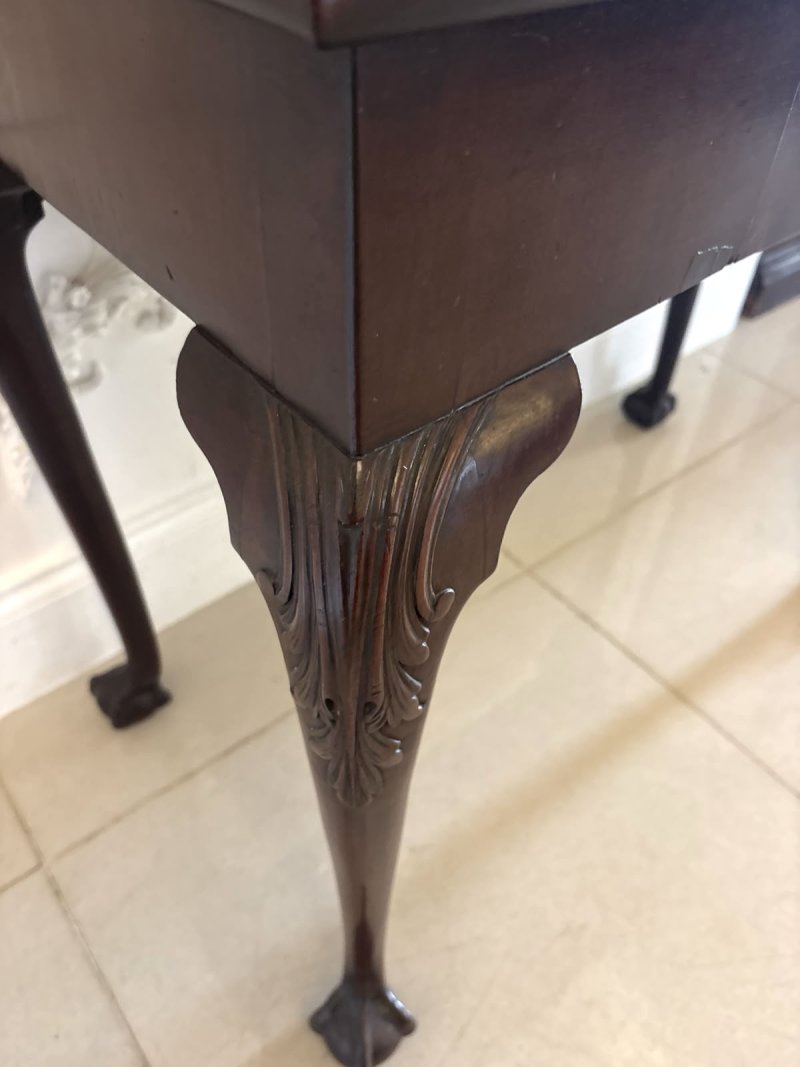 Antique Victorian Carved Mahogany Console Hall Table - Image 12