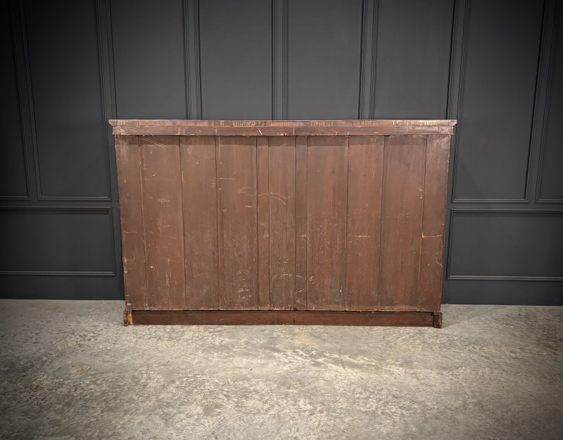 Large Breakfront Walnut Bookcase By Maple & Co. - Image 9