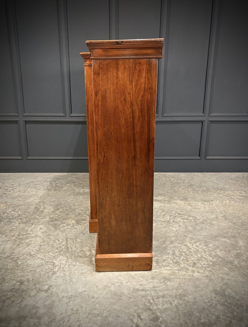 Large Breakfront Walnut Bookcase By Maple & Co. - Image 8