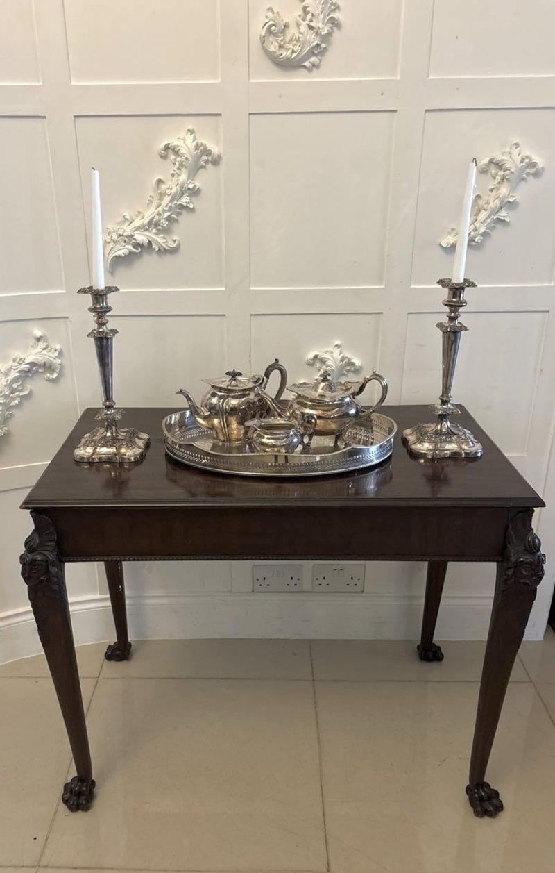 Antique George III Carved Mahogany Centre or Side Table - Image 4