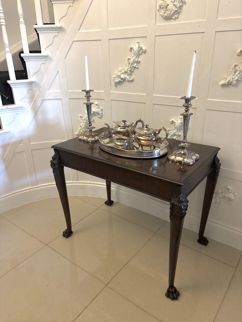 Antique George III Carved Mahogany Centre or Side Table - Image 5