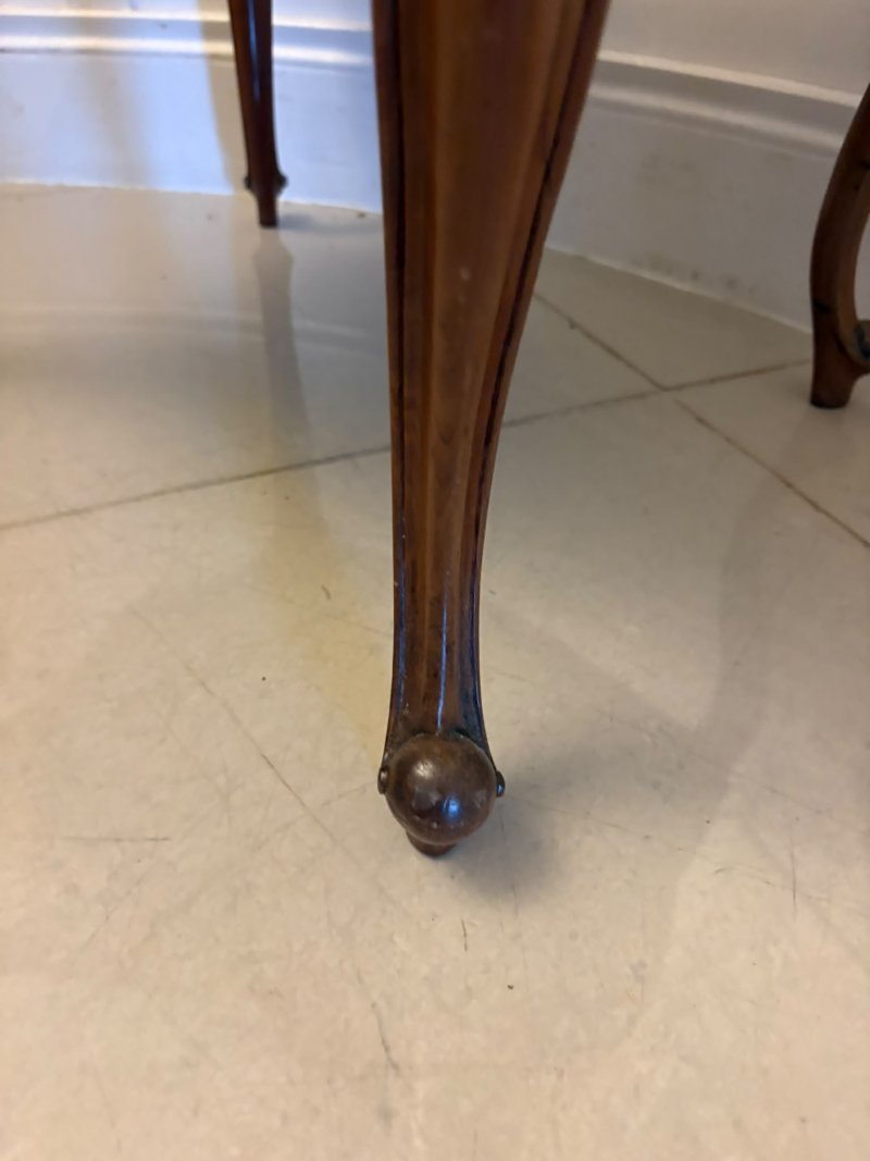Antique Victorian Walnut Upholstered Stool - Image 11