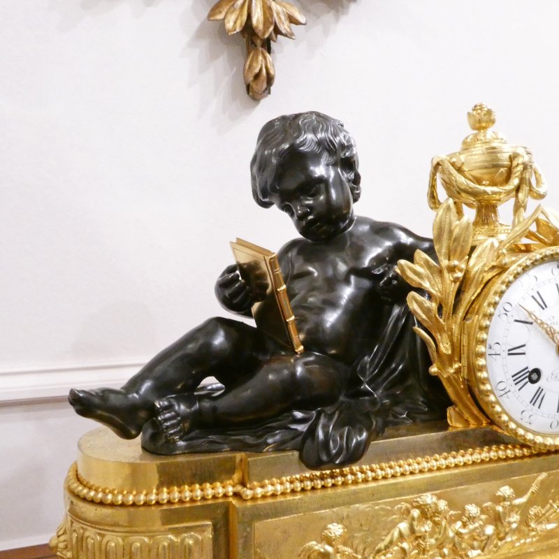 French Gilt Bronze Mantel Clock by Japy Freres - Image 5
