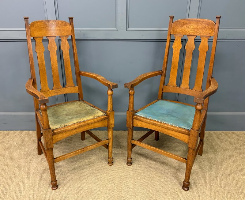 Pair of Glasgow School Arts & Crafts Armchairs