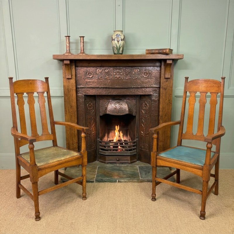 Pair of Glasgow School Arts & Crafts Armchairs - Image 2