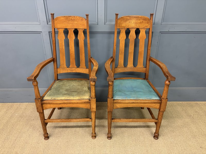 Pair of Glasgow School Arts & Crafts Armchairs - Image 9