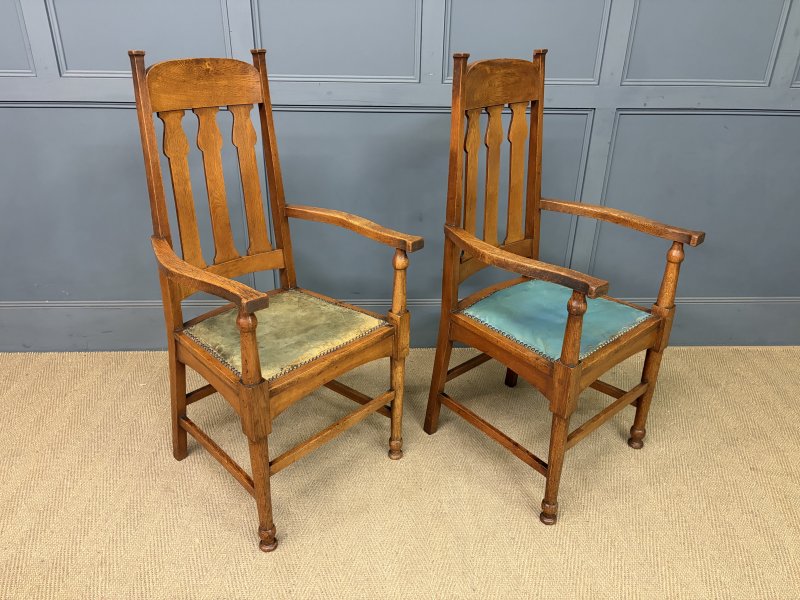 Pair of Glasgow School Arts & Crafts Armchairs - Image 5
