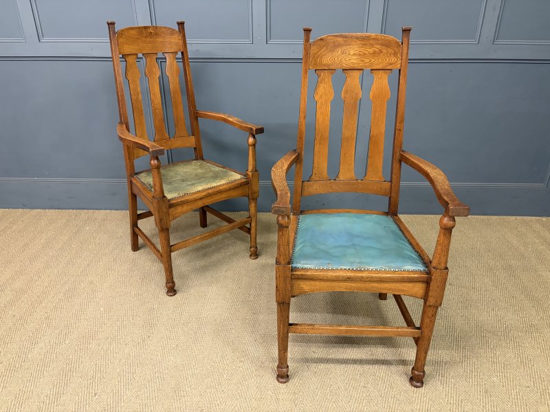 Pair of Glasgow School Arts & Crafts Armchairs - Image 4