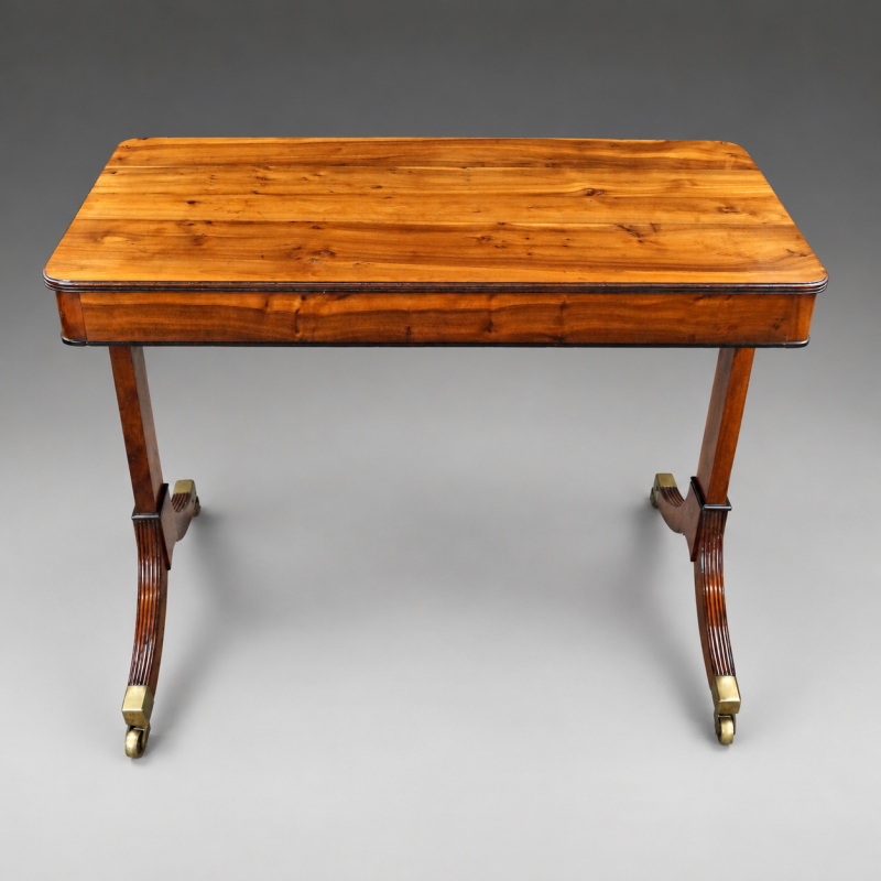 A Rare Regency Yew Wood Stretcher Table - Image 4