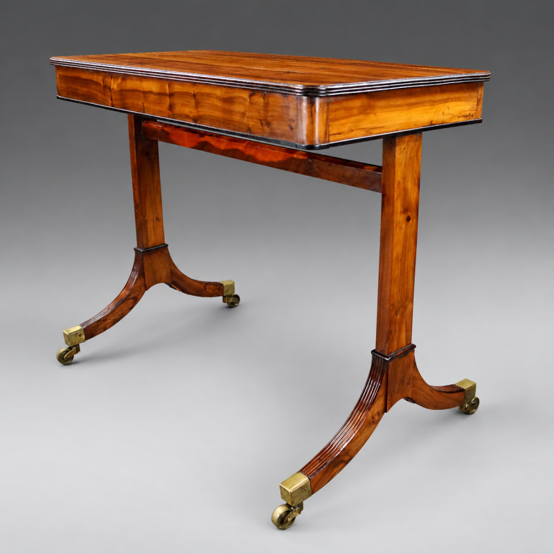 A Rare Regency Yew Wood Stretcher Table - Image 5