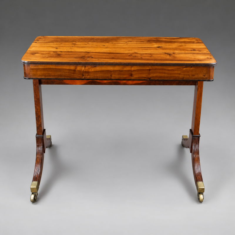 A Rare Regency Yew Wood Stretcher Table - Image 6