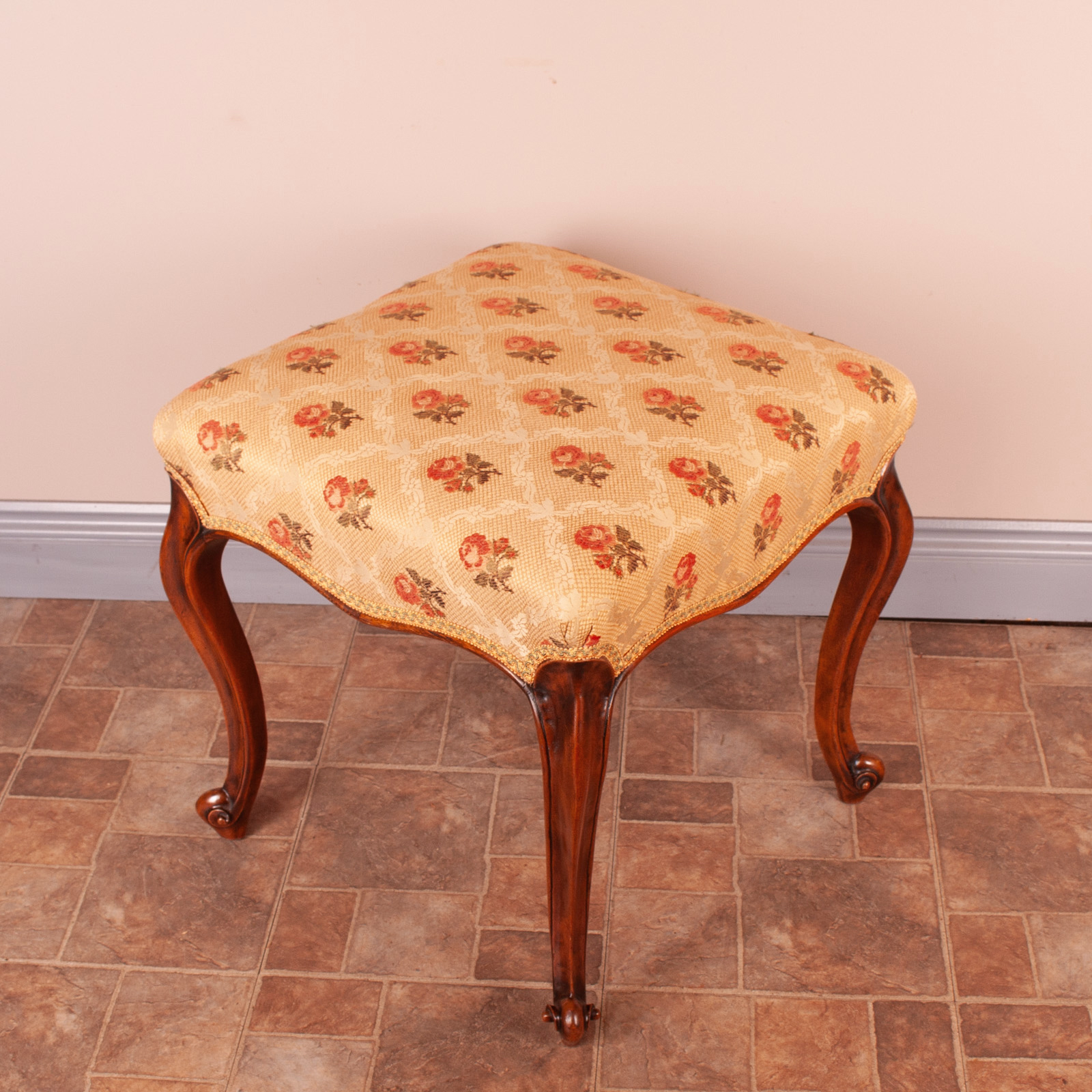 Victorian Style Cabriole Leg Stool