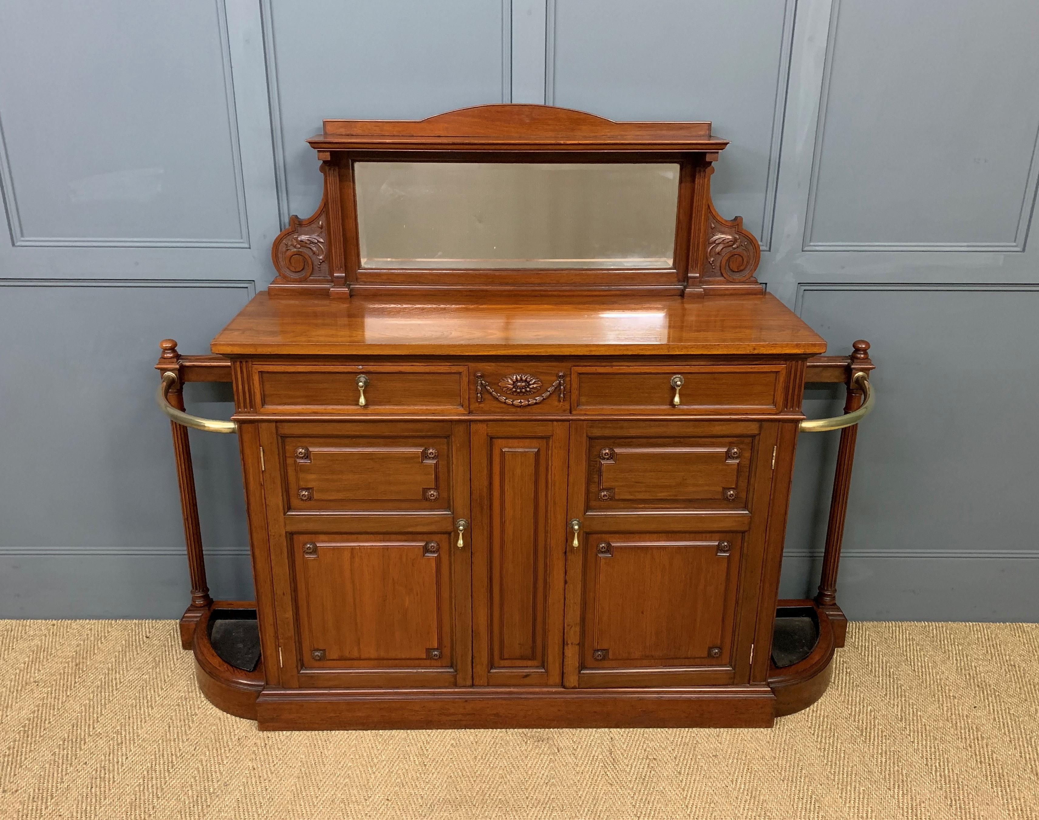 Shoolbred and Co. Walnut Hall Cupboard