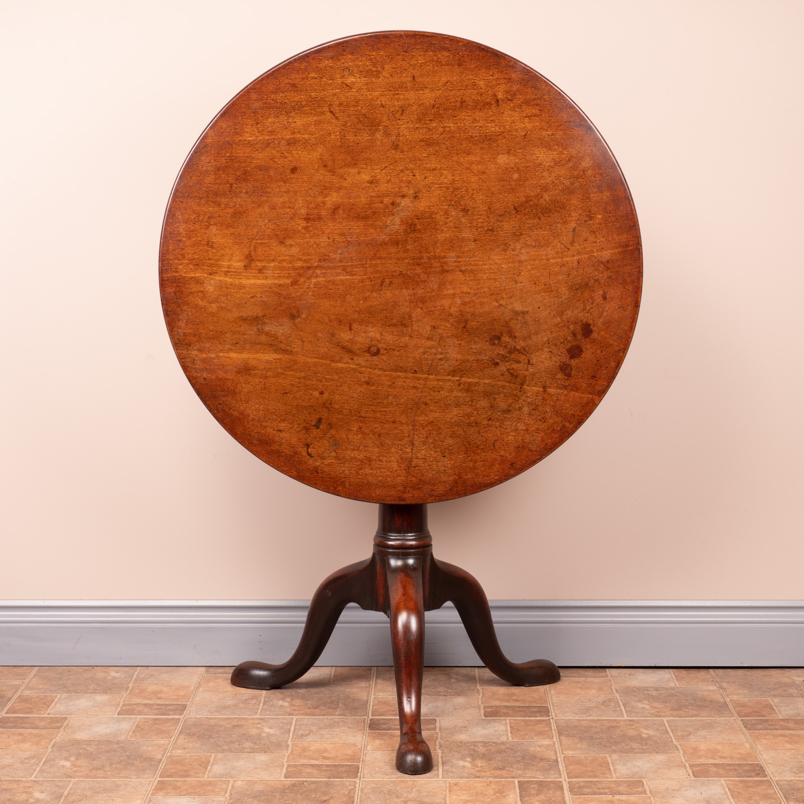Georgian Mahogany Bird Cage Tip Table