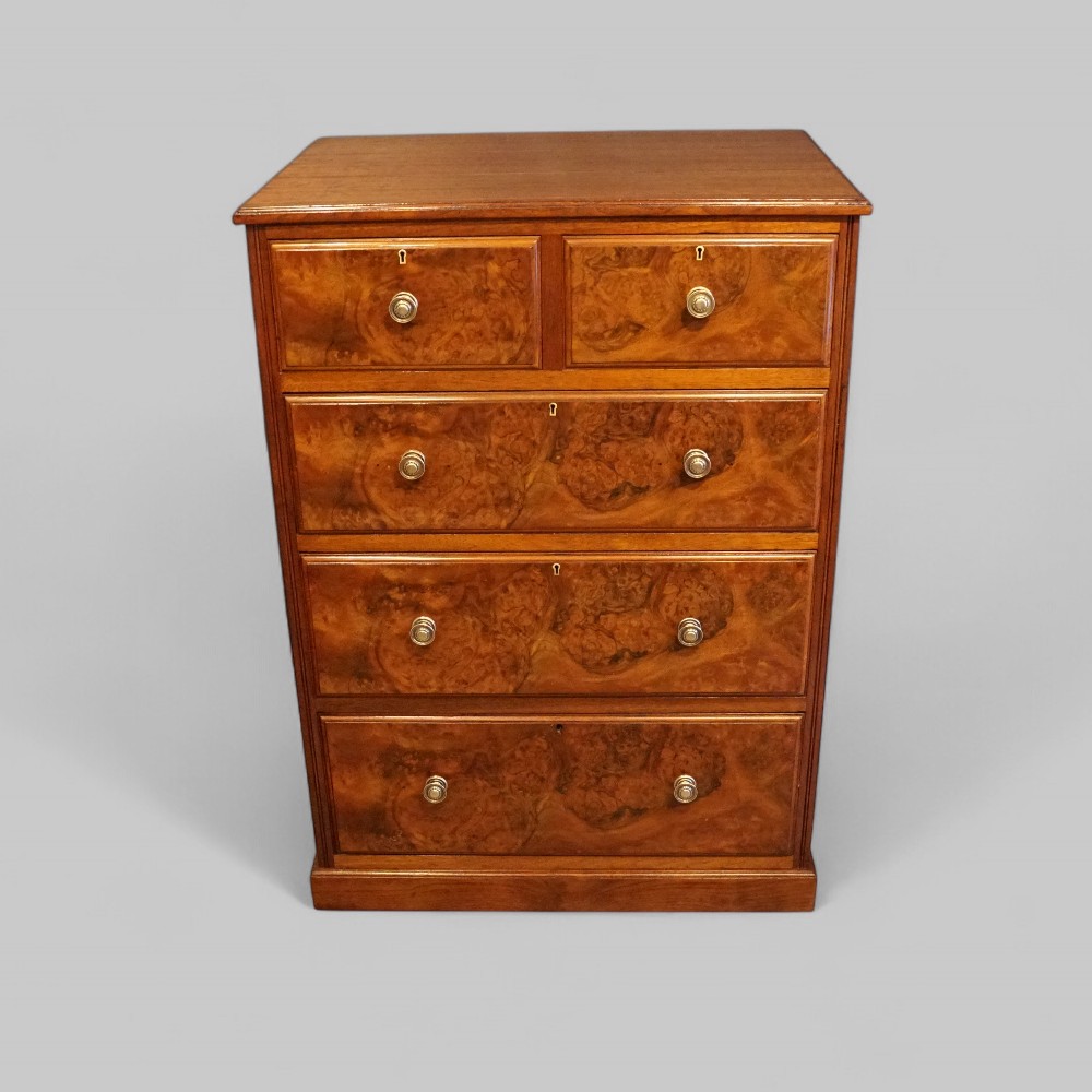 Edwardian walnut chest of drawers