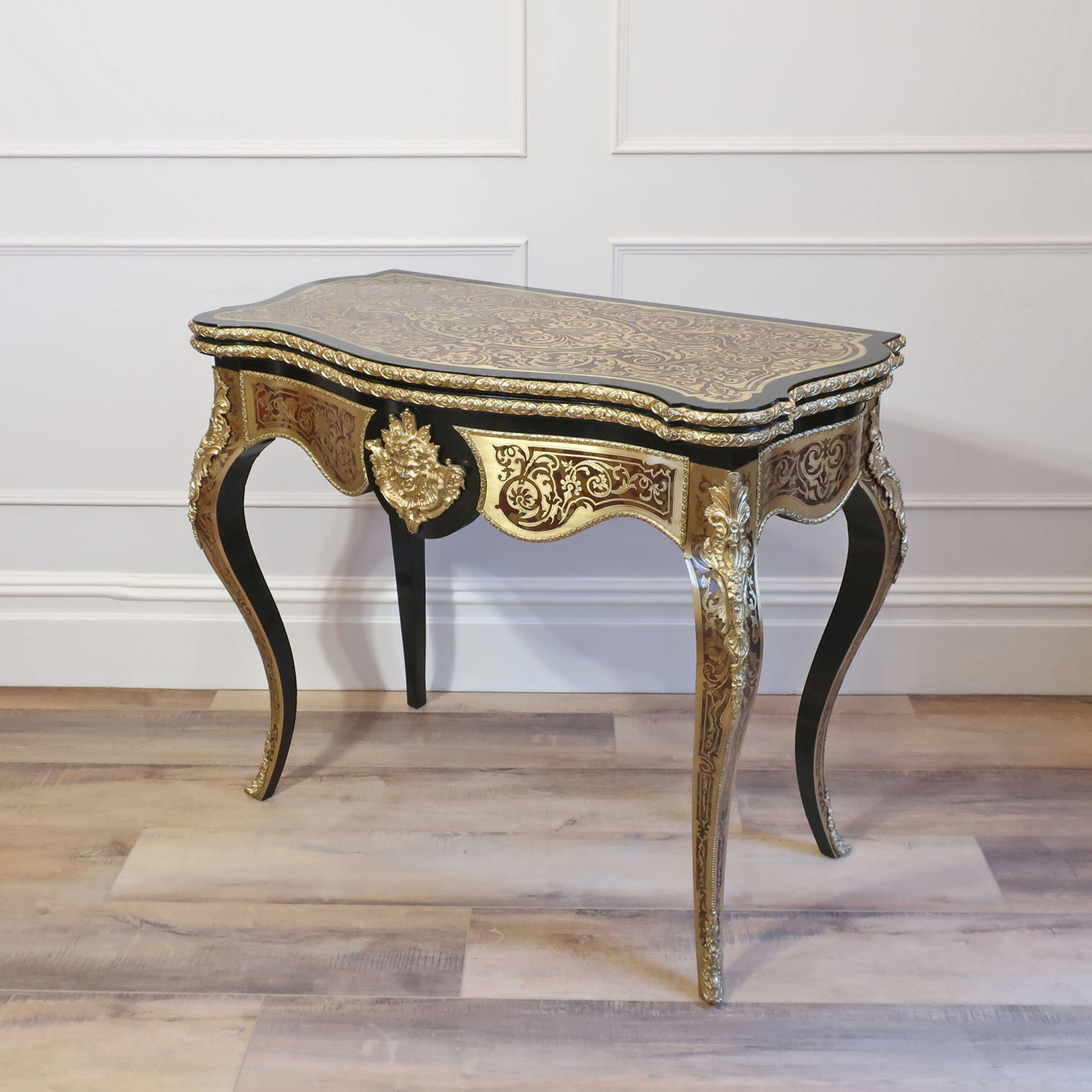 French Louis XV Style Boulle Side Games Table By Maison Millet