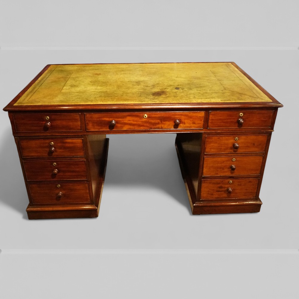 Antique 19th Century Mahogany Partners Desk